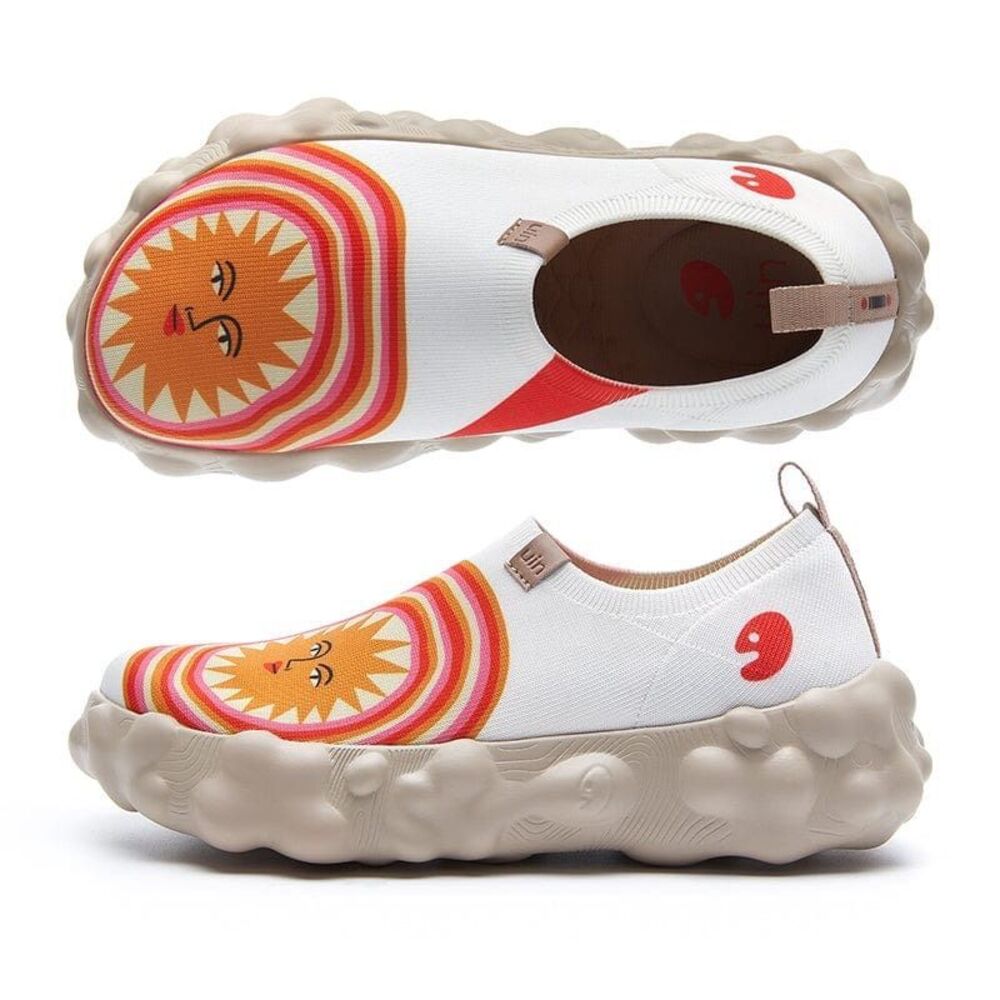 UIN Women’s Travel Walking knit Shoes Casual Slip On Sneakers(SUN RAYS)133